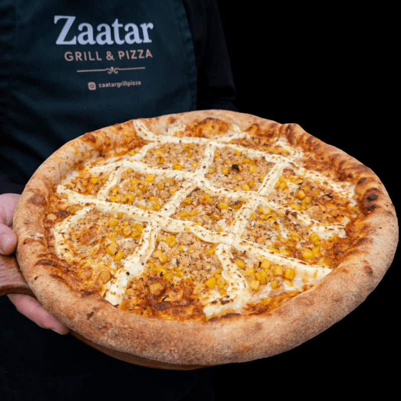 Chicken, Cream Cheese & Corn Pizza